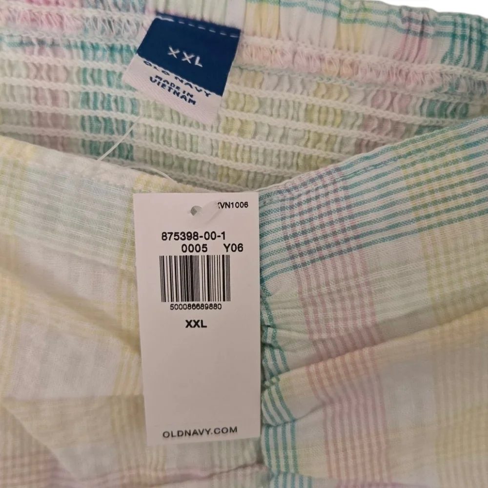 Old Navy Xxl Paid Puff Sleeve Top Nwt